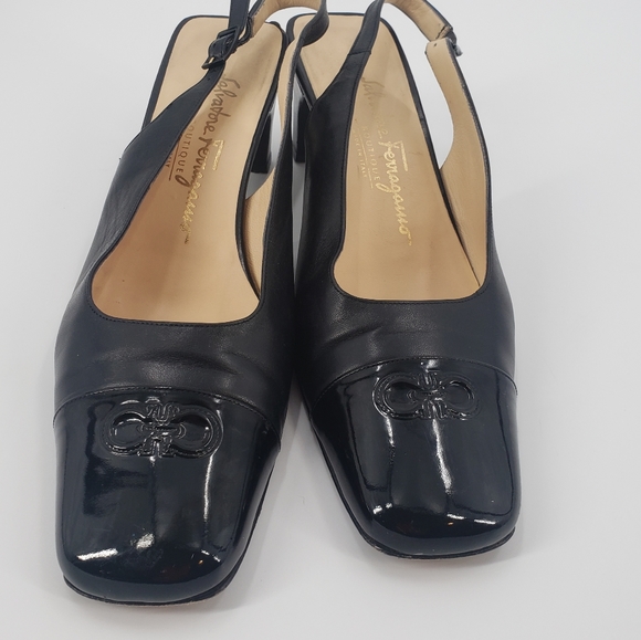 Salvatore Ferragamo black boutique kitten heel s 8 B - Picture 11 of 14